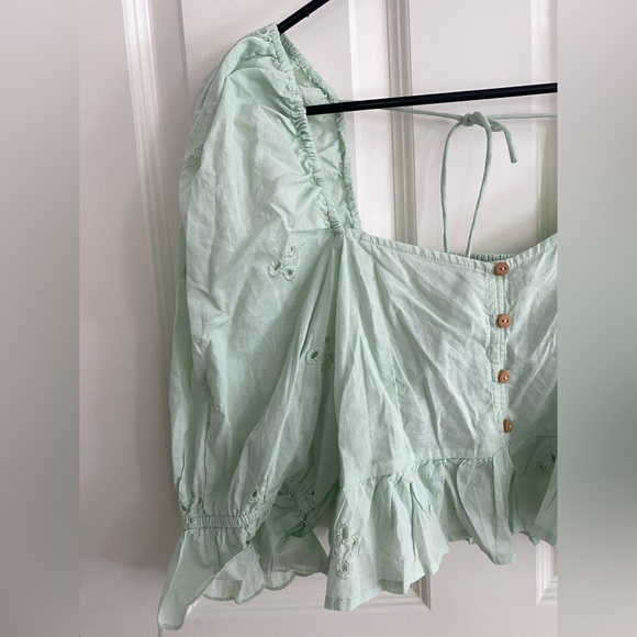 ZARA LONG SLEEVE CROP TOP - Picture 2 of 5